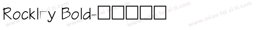 Rockley Bold字体转换